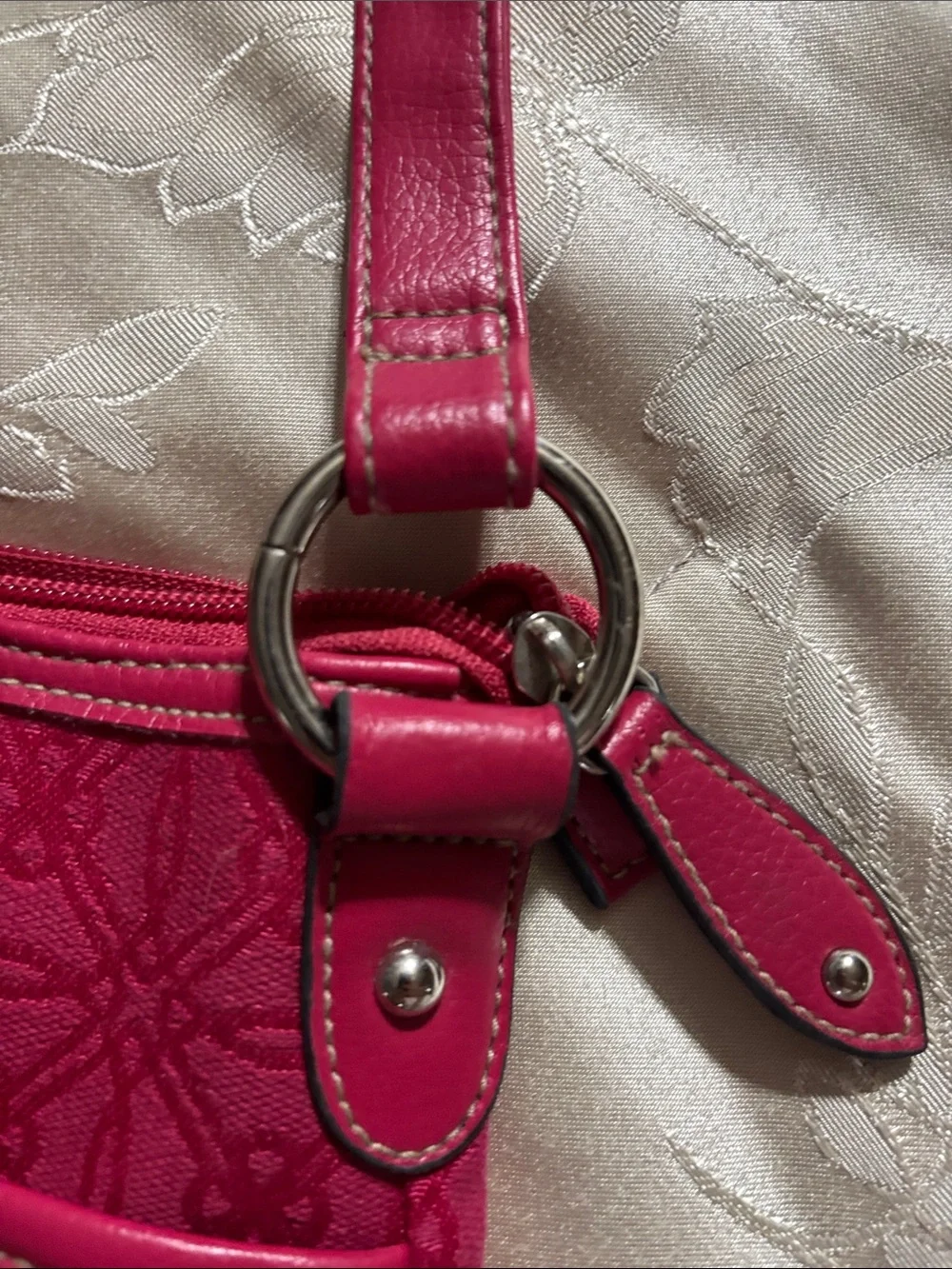 Women’s Croft and Barrow Pink Crossbody Bag with Buckle Accent